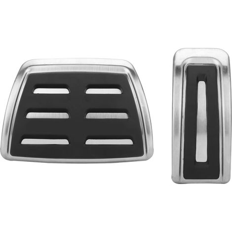 FILFEEL Couvertures de Pédales de Gaz de Voiture ET de Frein, 2pcs Foot Gas Frein Pédale de Couverture Pad Brake ET Couvertures Pédales D'accélérateur Ajustement en Acier Inoxydable (1/5)
