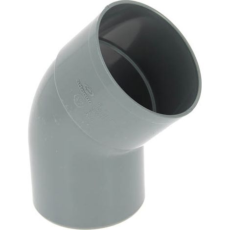 Adequa – Coude de raccordement mâle-femelle 45° PVC Ø100 – Raccord évacuation des eaux – Matériau lisse pour éviter les impuretés