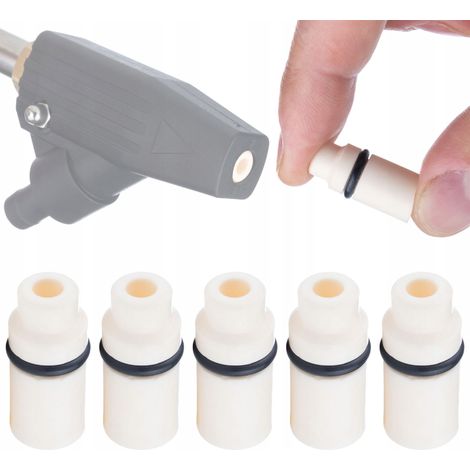Set di Ugelli Ceramici Rinforzati – Alta Durata e Compatibilità  Dimensioni: 8,6x25,5x11,2 mm  Compatibile con Idropulitrici Kärcher K2–K7