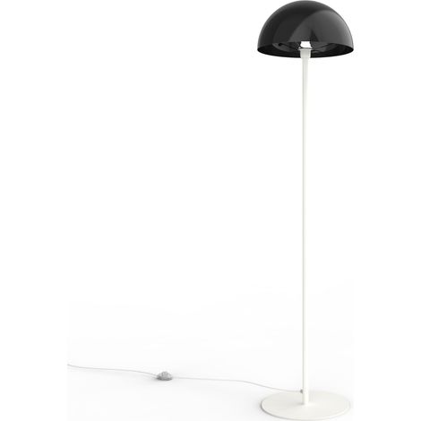LUMICOM  CASSIS Piantana, 1XE27, max 42W, metallo, matt black/traffic white, D40cm H160cm