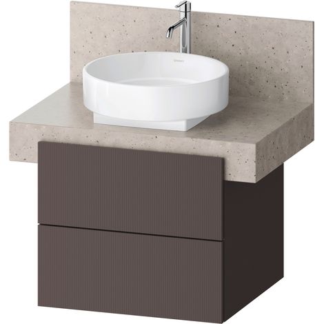 Duravit Balcoon, sous-lavabo en console, suspendu, ardoise brun