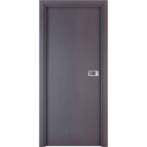 Bloc-porte Miro avec poignée Exclusive grise, H.204 x l.83 cm, aspect chêne cendré - Reivilo