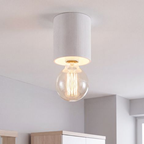 Plafonnier Salon Bois Blanc Lampe Moderne (1/3)