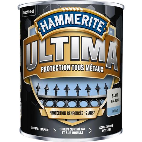 Peinture métal acrylique ULTIMA Brillant Blanc 2,5L - Hammerite