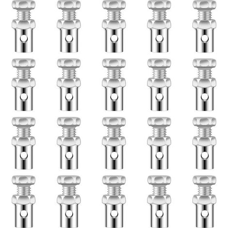 Lot de 20 embouts universels de câble de frein d'accélérateur de 0,3 cm, serre câble d'accélérateur Go Kart, extrémités de câble de frein pour moto (1/5)