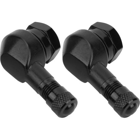 Lot de 2 tiges de valve à angle droit de 90 degrés pour conversion de pneus de moto et de scooter électrique (1/5)