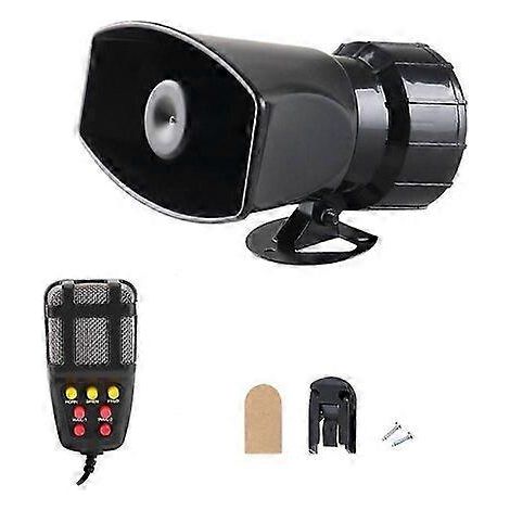 Sirena electrónica, resistente al agua, 12 V, 20 W, 120 dB, 7 sonidos, sirena para vehículos de emergencia. (1/5)
