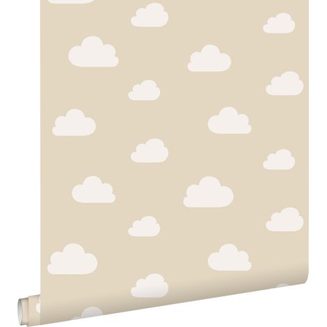 papier peint petits nuages beige - ESTAhome (1/5)