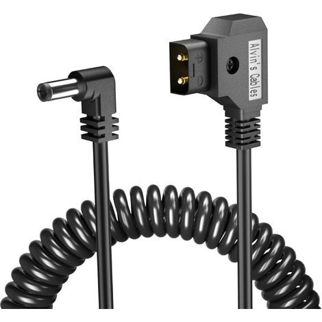 D-Tap auf DC 2,1 mm 12 V rechtwinkliges Spiralkabel für LCD-Monitor (1/5)