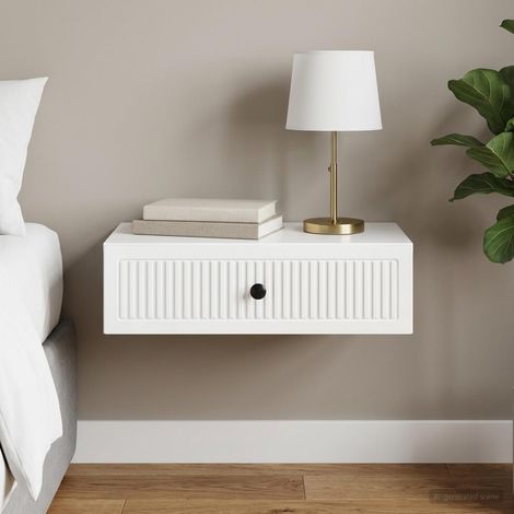 vidaXL Mesa Lateral Montada en la Pared Brillante 59 x 34,5 x 17 cm (1/5)