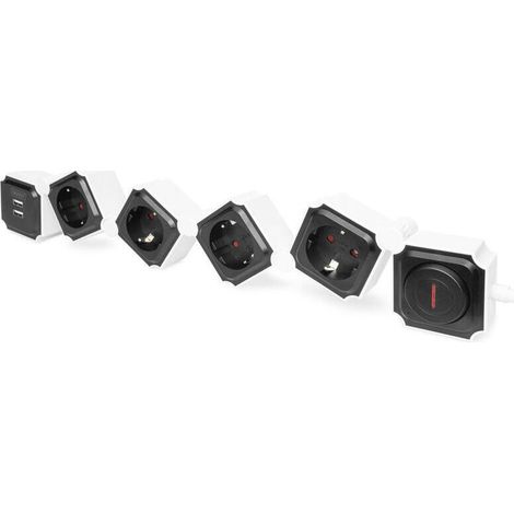 DIGITUS DA-70620 FUENTE DE ALIMENTACION 1,6 M 4 TOMA(S) AC INTERIOR NEGRO, BLANCO (1/4)