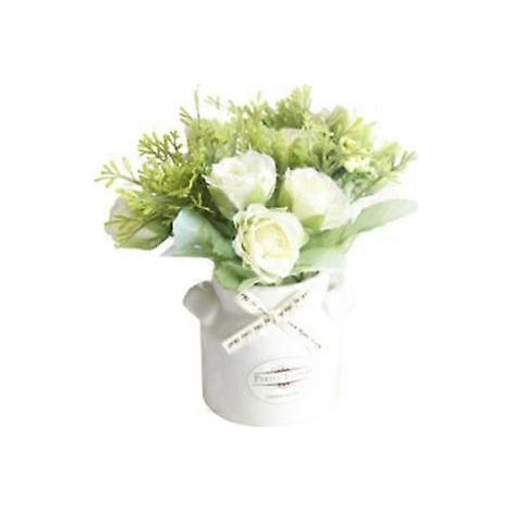 1 pot en céramique pour fleur artificielle (bonsaï) - Décoration pour jardin, mariage, maison ou fêtevert (1/5)