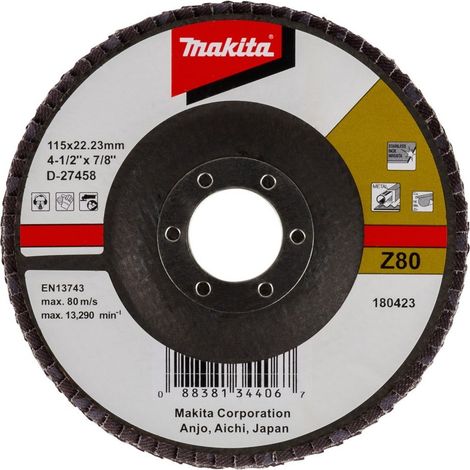 Makita Fächerschleifscheibe 115 mm Z80 - D-27458 (1/2)