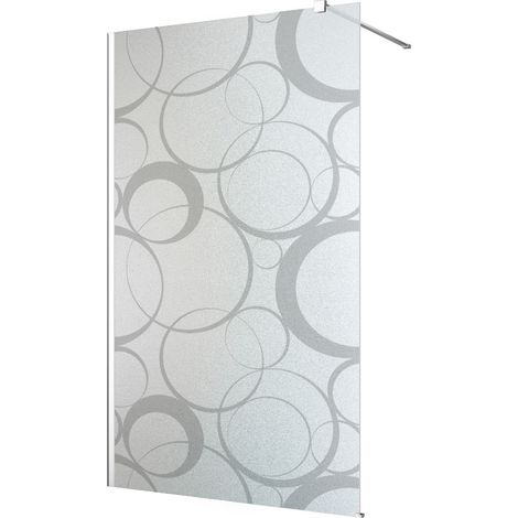 Stickers paroi de douche dépoli - Cercles - 60x120 cm (1/2)