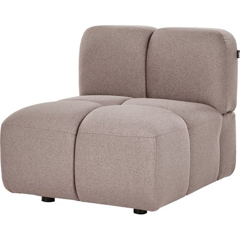 Armchair Taupe Fabric Modular Item Upholstered 1 Seat Module Modern MAKSABERG (1/5)