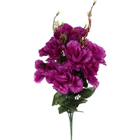 Ramo de 7 rosas artificiales de color morado, 70 cm. (1/3)