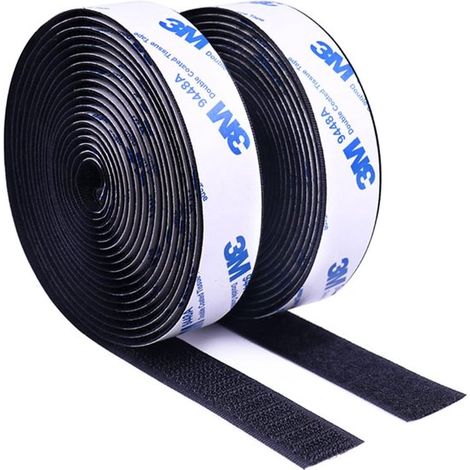 Starkes, selbstklebendes Klettband für Auto, Schule und Zuhause – 2 cm x 3 m (2 Rollen) mit extra starker Haftung. (1/5)