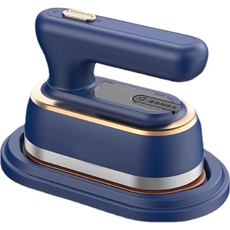 Défroisseur vapeur, fer à repasser, repassage à sec et humide - Mini 17,5 cm, bleu vintage (1/5)