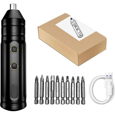 Mini tournevis électrique sans fil, ensemble d'outils électriques portables, tournevis électrique multifonctionnel rechargeable (1/4)