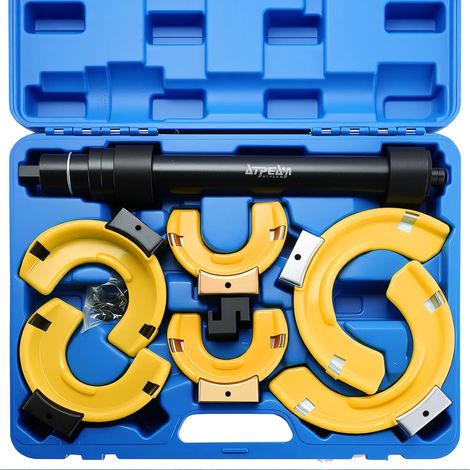 Compresseur de Ressort Amortisseur Universel 4,5 T, Kit pour Démontage et Montage des Ressorts de Suspension avec Mallette et Porte-Ressorts Interchangeables (1/5)