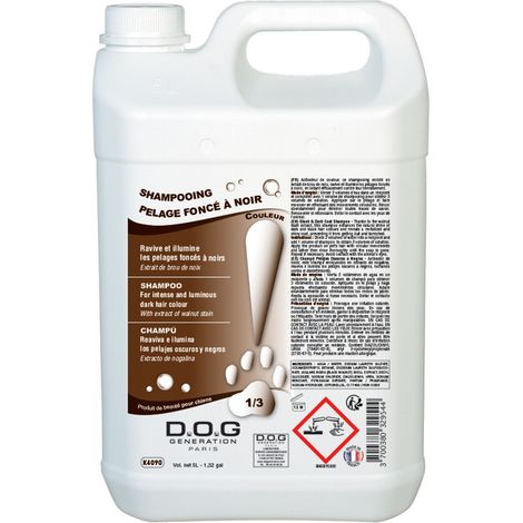 Shampooing Pelage Foncé à Noir Dog Generation : 5 litres