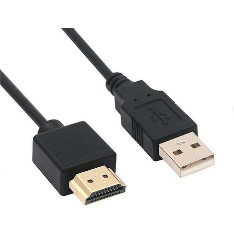 1 câble HDMI vers USB, câble d'alimentation USB vers HDMI mâle, cuivre pur 0,5 m (1/5)