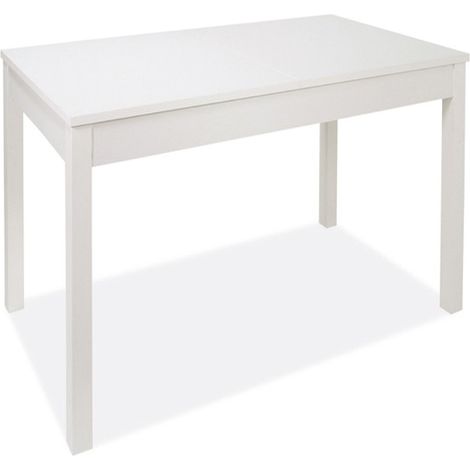 Ausziehbarer weißer Esstisch komplett aus Melaminholz cm 90x160 - 240