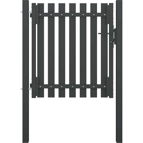 Portail de jardin-Portillon de jardin en acier 100x75 cm anthracite (1/4)