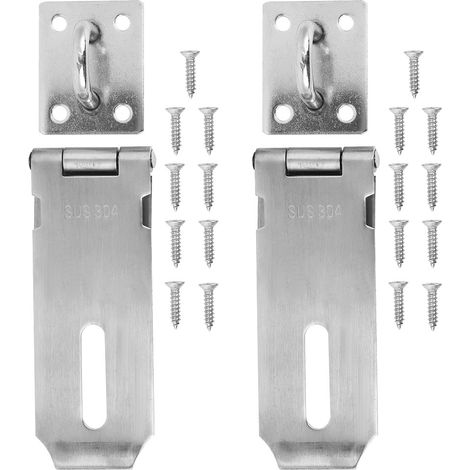 2PCS Loquet de Porte en Acier Inoxydable, Serrure à Loquet pour Meuble, Sécurité de Tiroir et Portillon