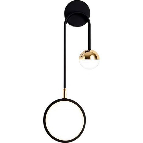 Lampe Murale LED Économie d'énergie Efficace Lumières de nuit Moderne Simplicité Créativité Vintage Style Chambre à coucher Le Salon À côté du Canapé Le Couloir Salle d'étude Intérieur Noir (1/5)