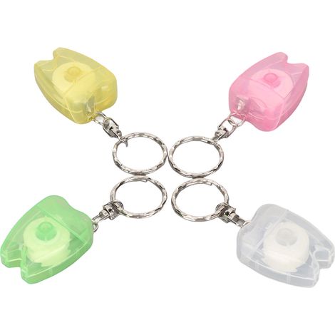 Porte-clés de nettoyage dentaire portable avec boîte en forme de dent - Accessoires d'hygiène bucco-dentaire de voyage (1/5)