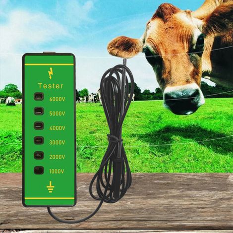 Probador de voltaje eléctrico ABS Fence Digital 1000V-6000V Medidor de corriente (1/3)