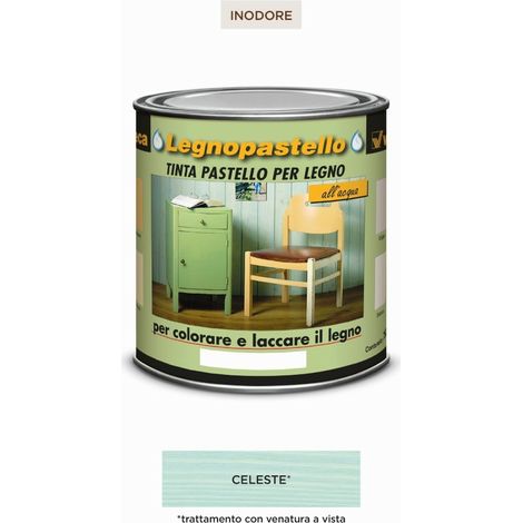 Legnopastello tinta ml 250 celeste - veleca (1/2)
