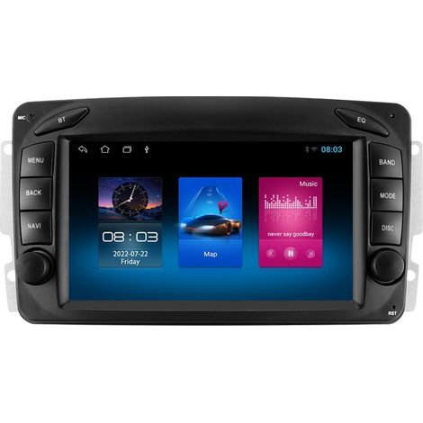 Processeur quadricœur, Wi-Fi version 1 + 32 Go, compatible CarPlay, système de navigation Mercedes-Benz 7 pouces avec caméra de recul (1/4)