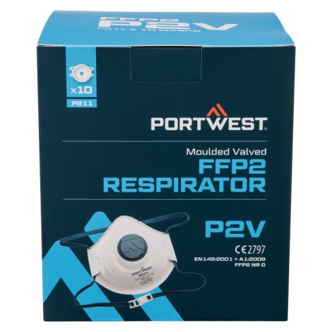 Mascarilla moldeada con válvula FFP2 PORTWEST P211