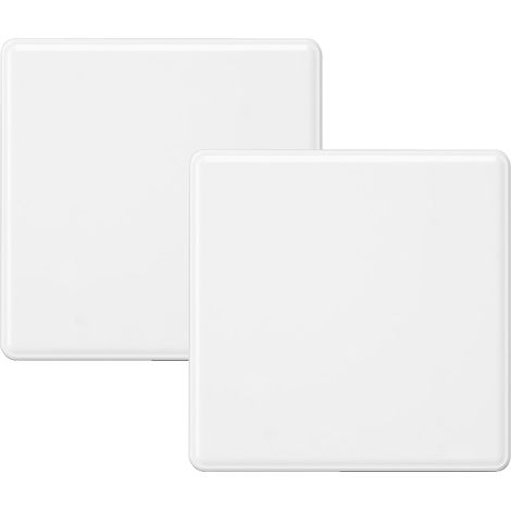 2 Pcs Cache Prise Trou Murale Compteur Electrique, Plaques Murales Vierges, Plaques d'obturation Prise en Métal 86x86mm, Couvercles De Trous Muraux Autocollants