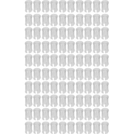 Ulisem Lot de 100 capuchons de diode lumineuse, couvercle de protection pour diode électroluminescente, support de 5 mm, support à clip transparent