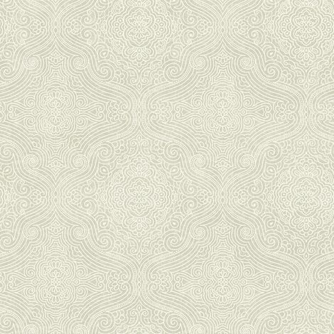 Wallquest Modern Damask Grey Wallpaper Floral Acrylic Coated Feature Wall (1/4)