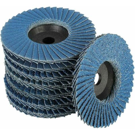 Disque Abrasif À Palettes - 76 mm - Grains 40 60 80 120 - Pour Métal Et Bois - Lot De 8 (1/5)