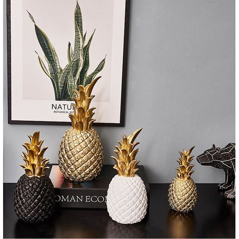 Nordisch-moderne Ananas-Dekoration aus Kunstharz für Wohnzimmer, Büro oder Weinregal (1/5)