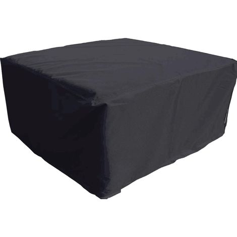 Funda para muebles de jardín, impermeable, 120 x 120 x 74 cm, tela Oxford, funda para mesa de exterior, fundas para muebles de jardín, resistente a los rayos UV, negra. (1/5)