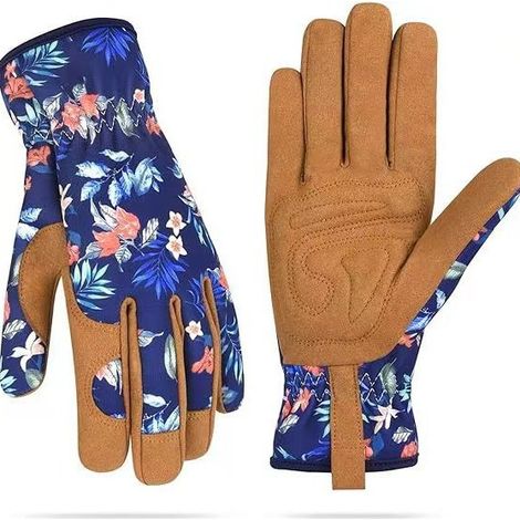 Gants de jardinage pour femmes, gants de jardin en cuir respirant avec adhérence, gants de travail anti-épines et anti-perforation