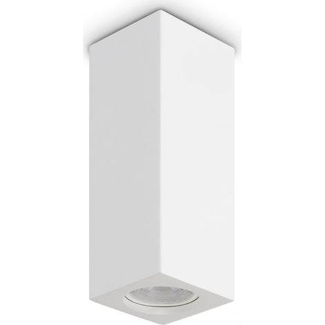 Ideal Lux LOOK Spot encastré carré de 20 cm pour plâtre, 1 ampoule GU10
