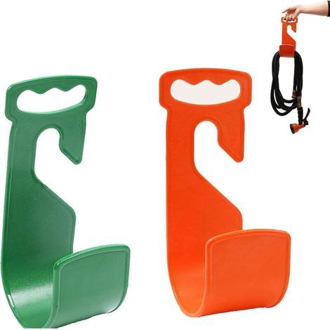 Lntyq Support mural pour tuyau d'arrosage en ABS respectueux de l'environnement - Lot de 2 supports pour tuyaux d'arrosage et de piscine - Robuste, durable et peu encombrant (1/5)