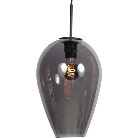 Mexlite - suspension - HaloSwap - noir - verre verre fumé - lampe (1/4)