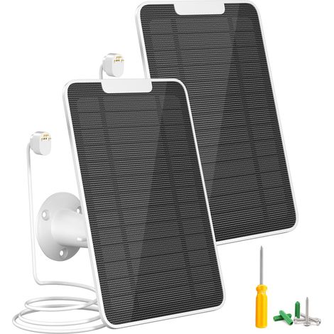 Premium-Solarpanel für Google Nest Kamera, 5-W-Solarpanel für Google Nest Cam (Batterieversion) für den Innen- und Außenbereich, speziell für Google Nest Cam entwickelt, IP65 wasserdicht, mit 4 m Kabe (1/5)