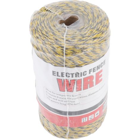 Fil de clôture électrique Polywire 6 brins en acier inoxydable 200 m pour la protection des exploitations agricoles MLD-040C (1/5)