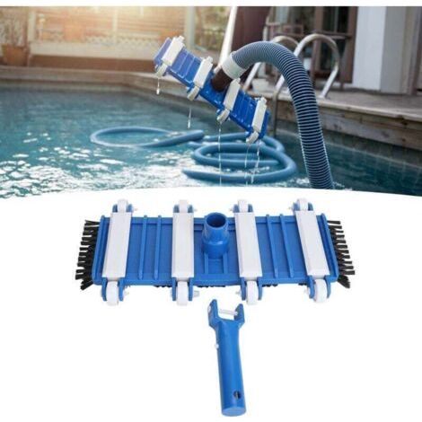 Tête d'aspiration de piscine avec brosse en PVC, Kit de remplacement de tête d'aspiration de piscine de 14 pouces pour accessoires de nettoyage de piscine (1/4)
