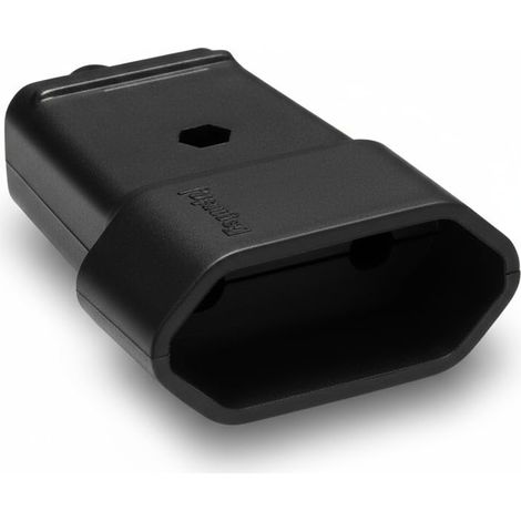 WEBMATEL Clavija Bipolar Hembra 10A 250V IP20 Sin TT Latón Niquelado Negro (1/5)
