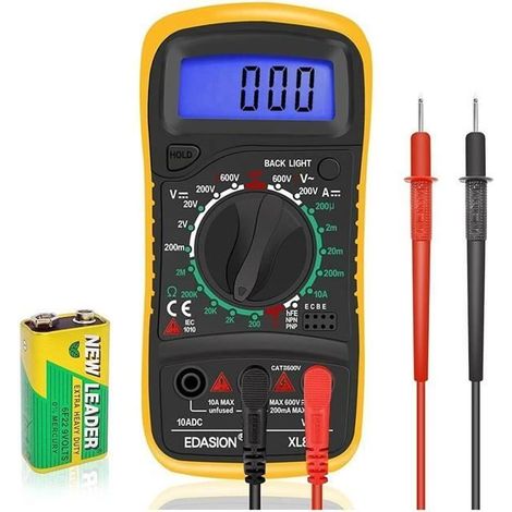 multimètre numérique multimètre de poche automatique testeur electrique professionnel voltmètre ampèremètre ohmmètre testeur de te (1/4)